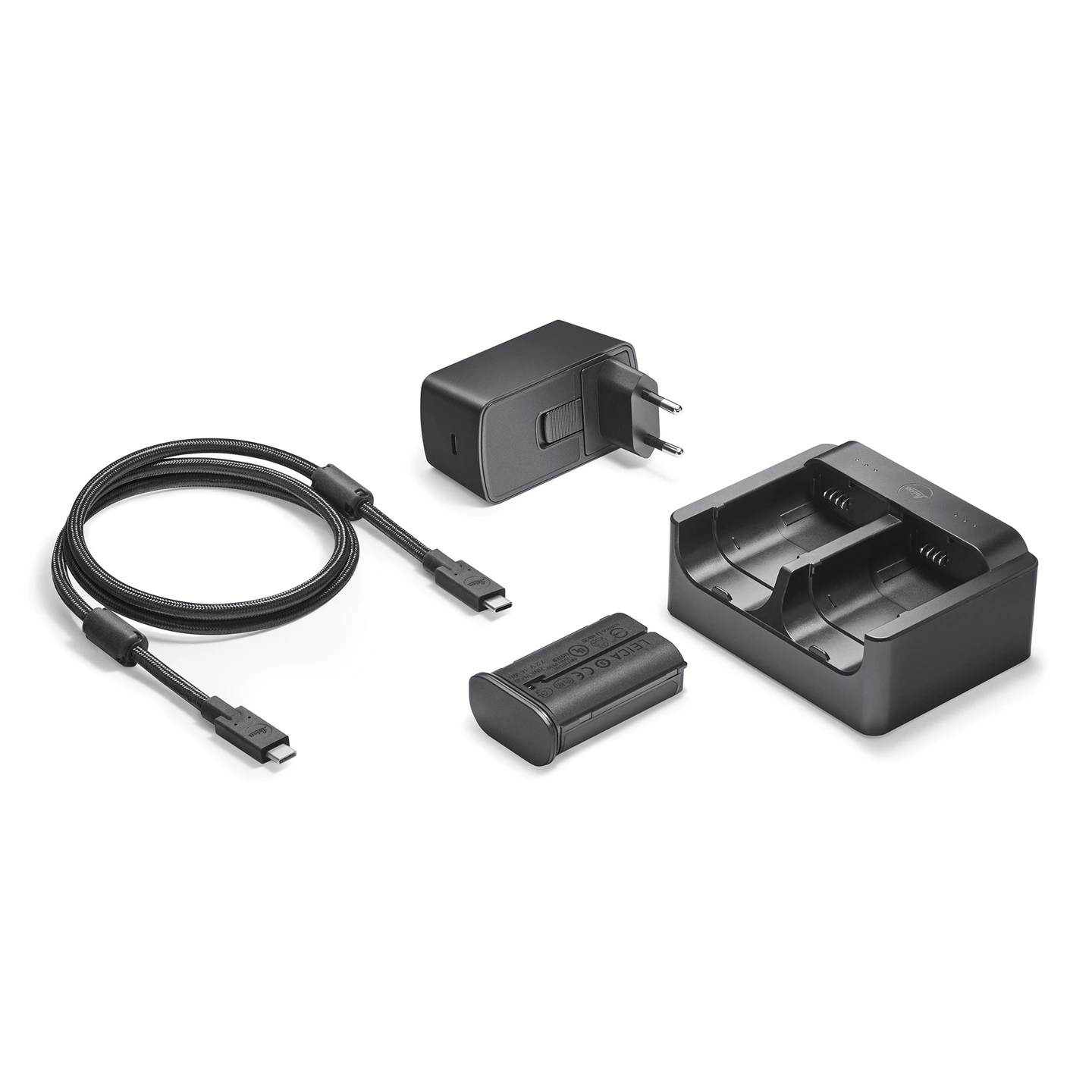 Leica USB-C Power-Set SCL6 Kabel, Batteri, Dobbellader, AC-adapter
