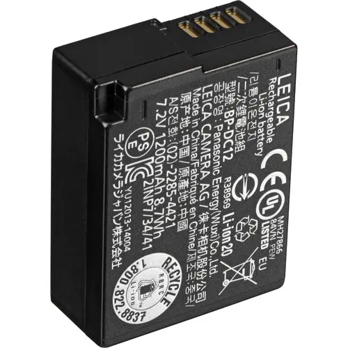 Leica Li-Ion batteri BP-DC12 til Leica CL, Q, V-Lux 