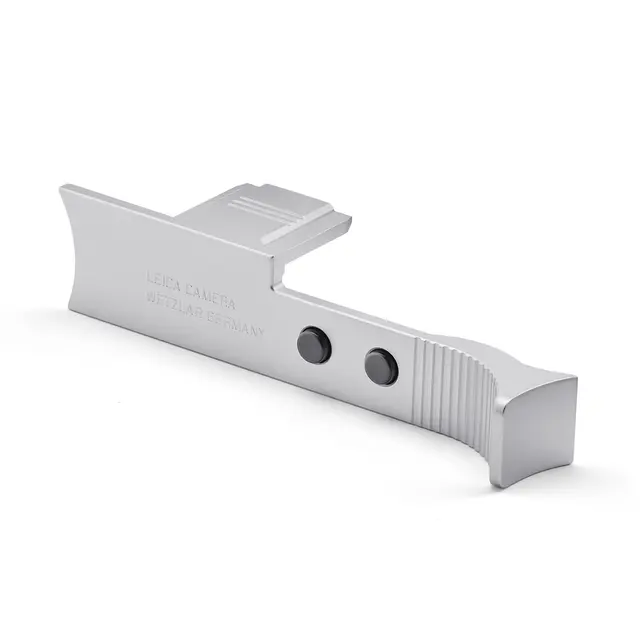 Leica Thumb Support Q3 Aluminium For Q3. Silver anodized finish 