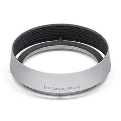 Leica Lens Hood Round Aluminium For Q3. Silver anodized finish