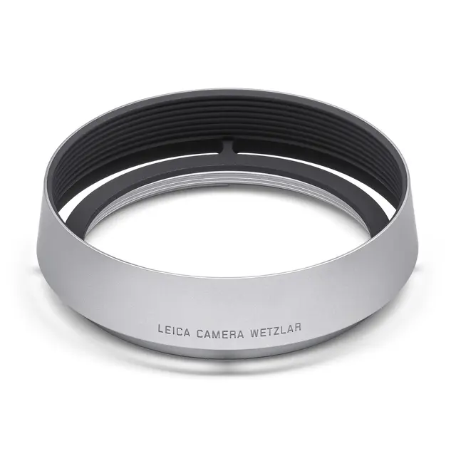 Leica Lens Hood Round Aluminium For Q3. Silver anodized finish 