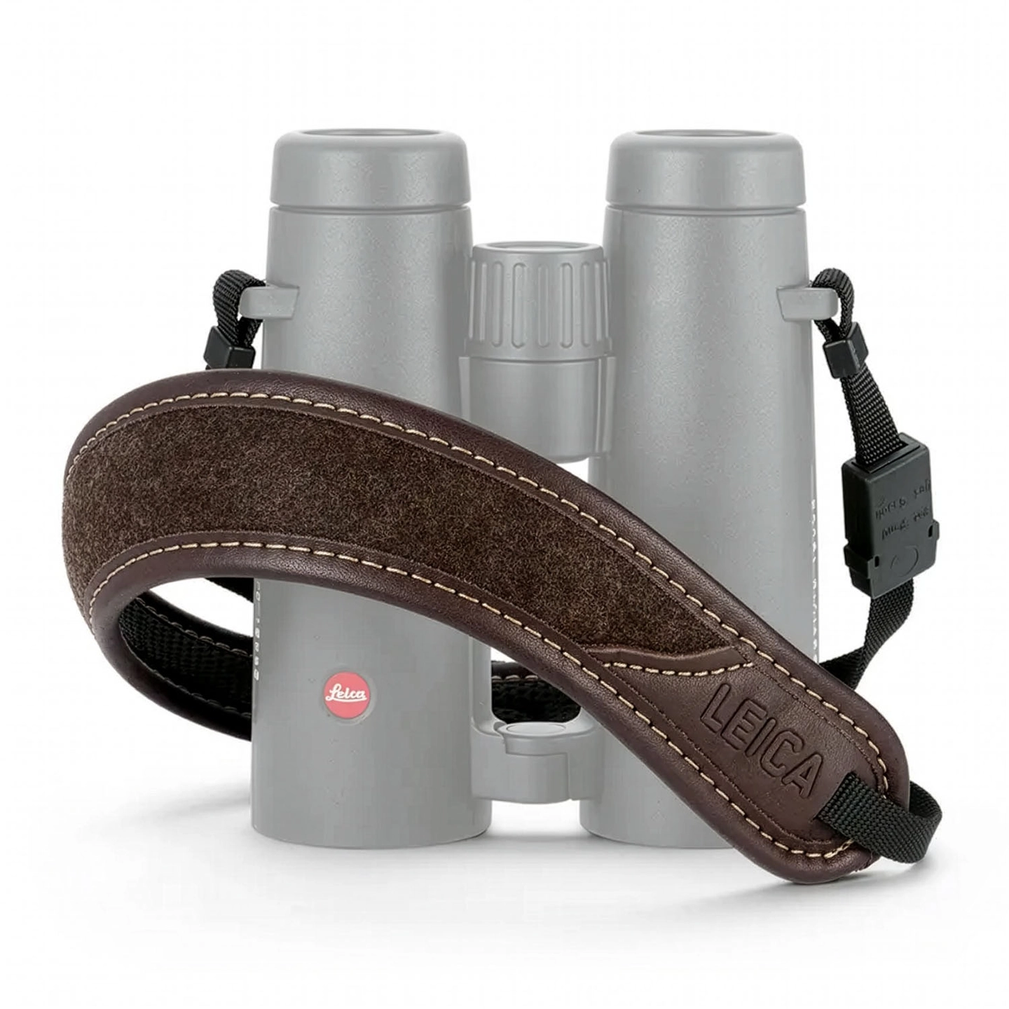 Leica Loden Binocular Strap, brown Round braided rayon & leather cord