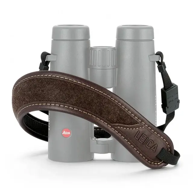 Leica Loden Binocular Strap, brown Round braided rayon & leather cord 