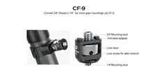 Leofoto Tripod Threaded Leg Collar TDC22 Utstyrsfeste m/AR for stativben &#248;22mm