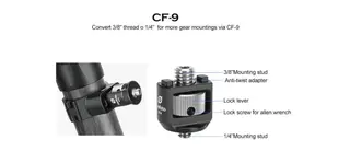 Leofoto Tripod Threaded Leg Collar TDC22 Utstyrsfeste m/AR for stativben &#248;22mm