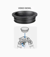 Leofoto Top Bowl Adapter for LN-364C Sk&#229;ladapter for 75mm sk&#229;l - BA-75