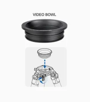 Leofoto Top Bowl Adapter for LN-364C Skåladapter for 75mm skål - BA-75 