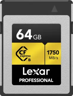 Lexar PRO CFexpress 64GB Type B. R1750/W1000 MB/s