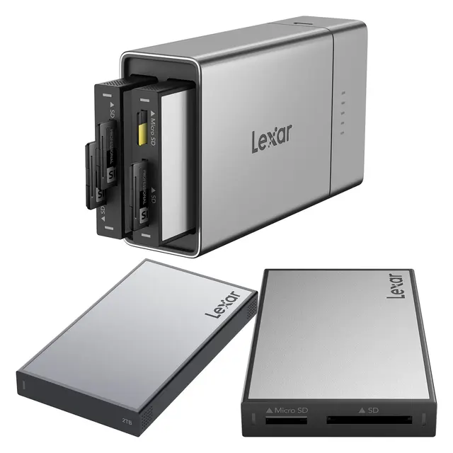 Lexar Professional Workflow Go 2TB SSD w/ SD/microSD reader 