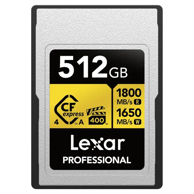 Lexar CFexpress A 4.0 Pro Gold 512GB Type A. R1800/W1650 