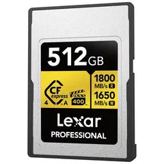 Lexar CFexpress A 4.0 Pro Gold 512GB Type A. R1800/W1650