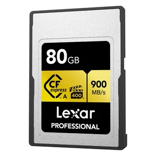 Lexar CFexpress Pro Gold 80GB Type A. R900/W800 MB/s