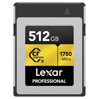 Lexar CFexpress Pro 512GB Type B. R1750/W1000 MB/s