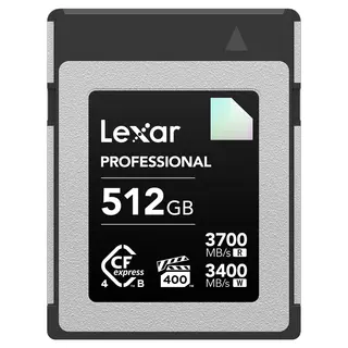 Lexar CFexpress 4.0 Pro Diamond 512GB Type B. 512GB. R3700/W3400 MB/s