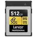 Lexar CFexpress 4.0 Pro Gold 512GB TypeB Type B. R3600/W3300 MB/s