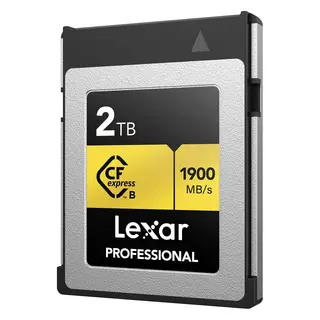 Lexar CFexpress Pro Gold 2TB Type B. R1900/W1500 MB/s