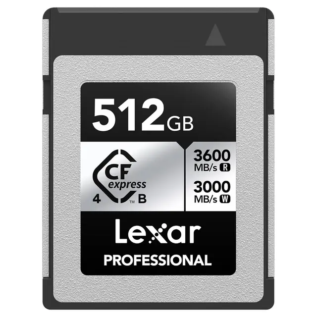 Lexar CFexpress B Pro Silver 512GB Type B. R3000/W2600 
