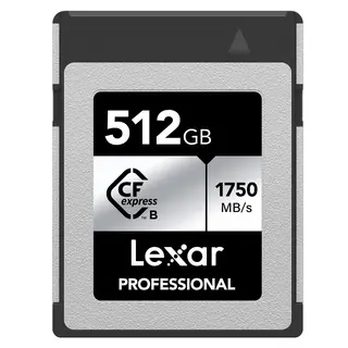 Lexar CFexpress Pro Silver 512GB Type B. R1750/W1300 MB/s