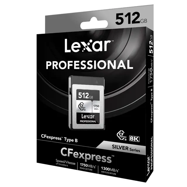Lexar CFexpress Pro Silver 512GB Type B. R1750/W1300 MB/s 