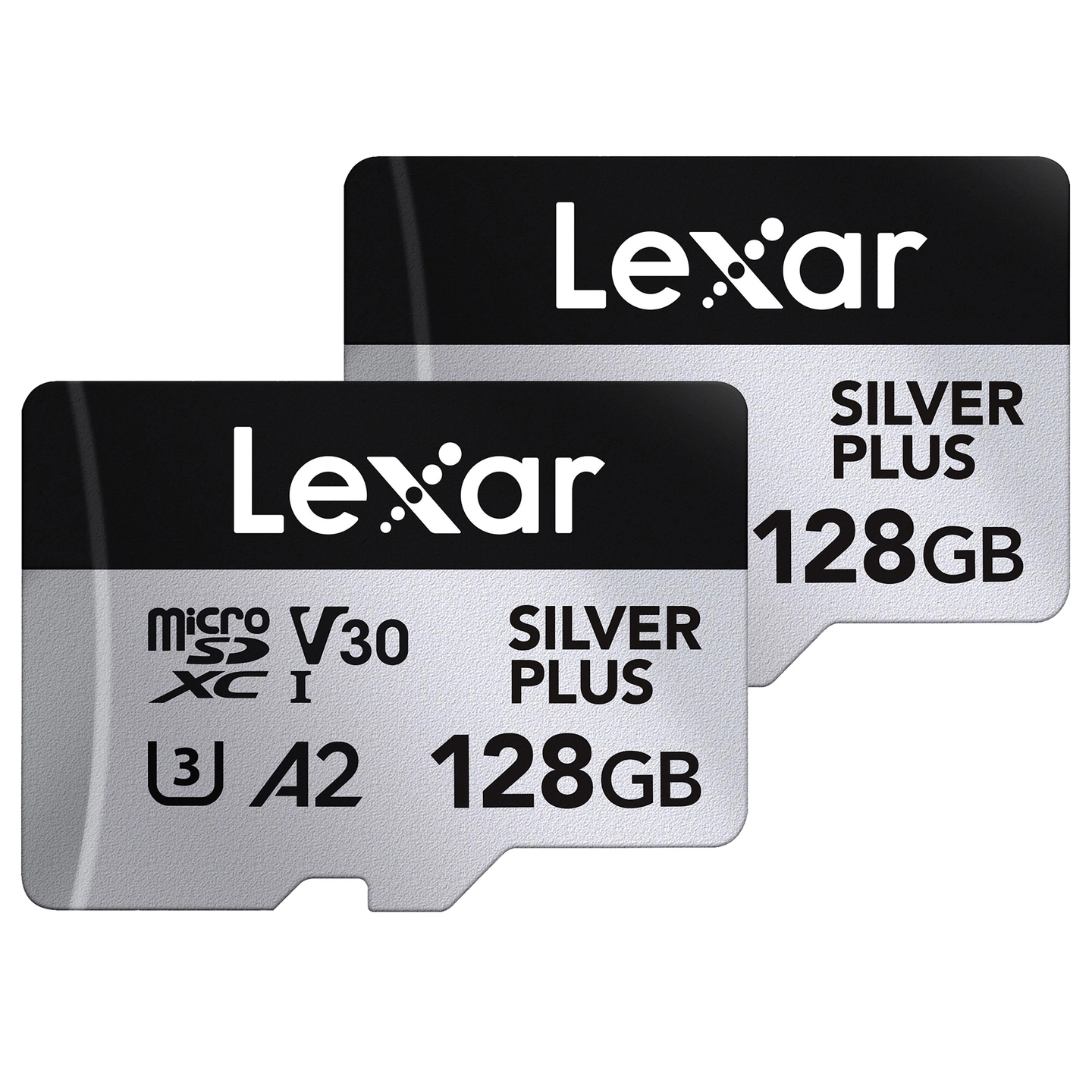 Lexar Pro Silver Plus microSDXC 128GB 2x 2 Pakk V30, Max Read 205 - Write 150 MB