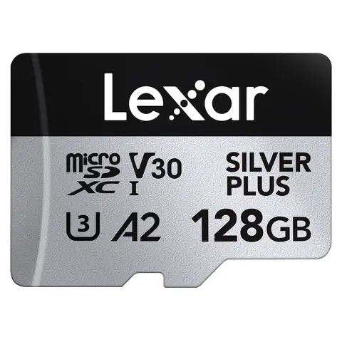 Lexar Pro Silver Plus microSDXC 128GB V30, Max Read 205 - Write 150 MB/s