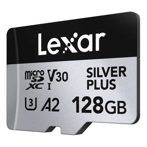 Lexar Pro Silver Plus microSDXC 128GB V30, Max Read 205 - Write 150 MB/s