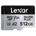 Lexar Pro Silver Plus microSDXC 512GB V30, Max Read 205 - Write 150 MB/s