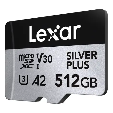 Lexar Pro Silver Plus microSDXC 512GB V30, Max Read 205 - Write 150 MB/s
