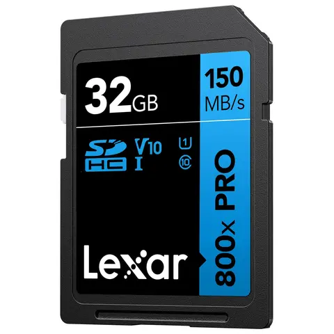 Lexar Pro 800X SDXC UHS-I U3 (V30) 32GB V30, Max Read 150 - Write 45 MB/s