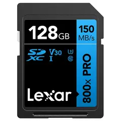 Lexar Pro 800X SDXC UHS-I U3 (V30) 128GB 128GB. R150/W45