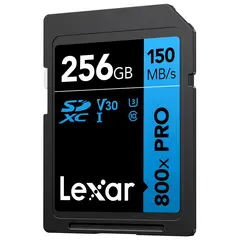 Lexar Pro 800X SDXC UHS-I U3 (V30) 256GB 256GB. R150/W45