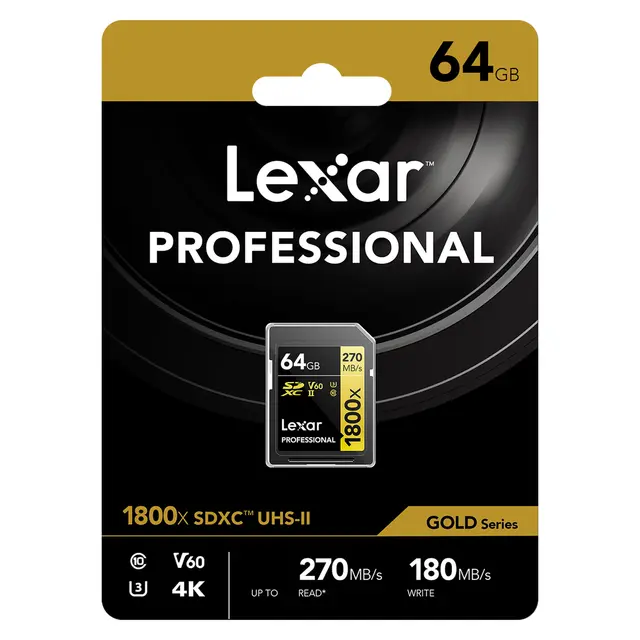 Lexar Pro 1800X SDXC UHS-II U3 64GB 64GB (V60) R280/W210 