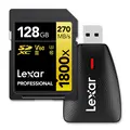Lexar Pro 1800X SDXC UHS-II U3 128GB 128GB (V60) R280/W210. Med kortleser.