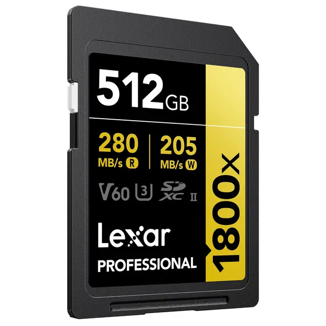 Lexar Pro 1800X SDXC UHS-II U3 512GB 512GB (V60) R280/W210 