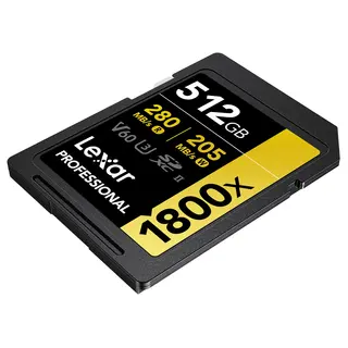 Lexar Pro 1800X SDXC UHS-II U3 512GB 512GB (V60) R280/W210