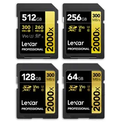 Lexar Pro 2000X SDXC UHS-II U3 (V90) R300/W260