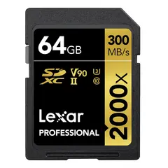 Lexar Pro 2000X SDXC UHS-II U3 64GB (V90) R300/W260