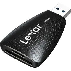 Lexar Pro 2000X SDXC UHS-II U3 128GB + Lexar kortleser SD & MicroSD USB-A
