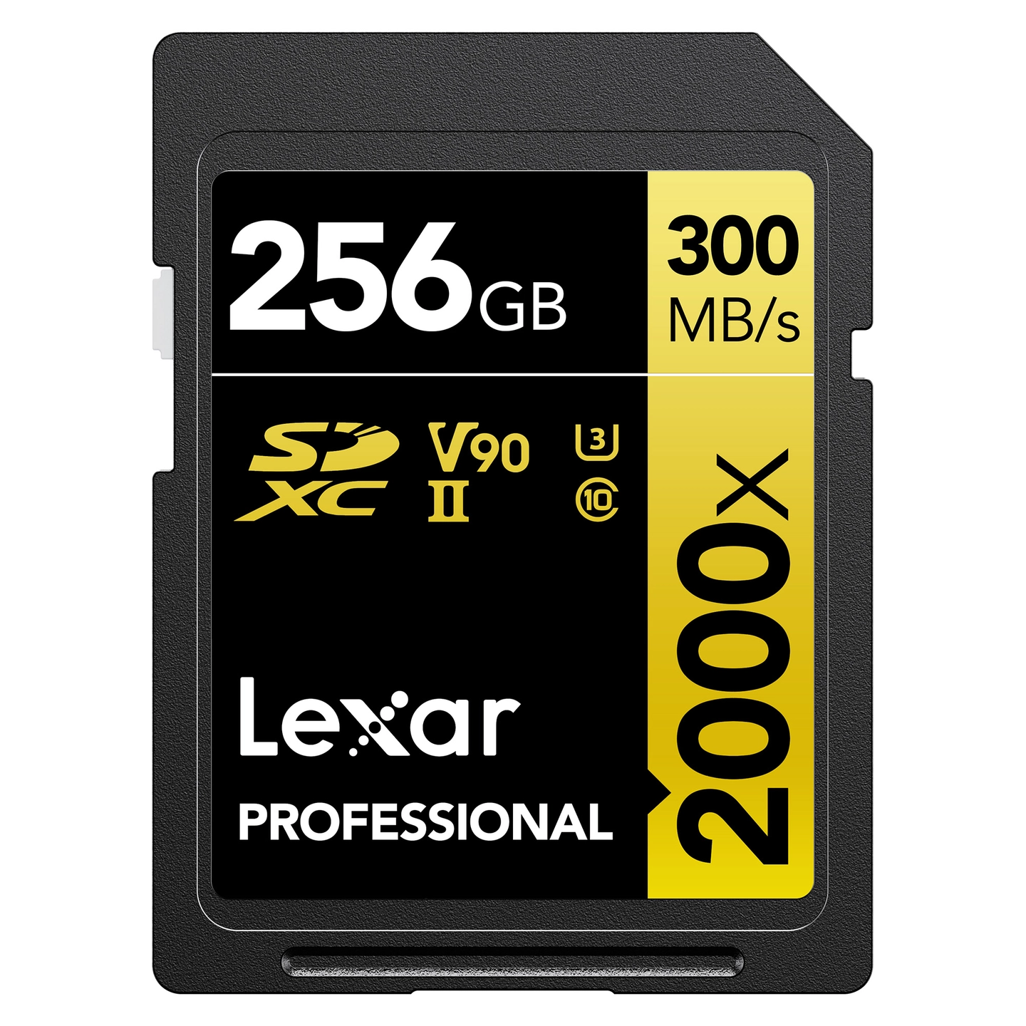 Lexar Pro 2000X SDXC UHS-II U3 256GB V90, Max Read 300 - Write 260 MB/s