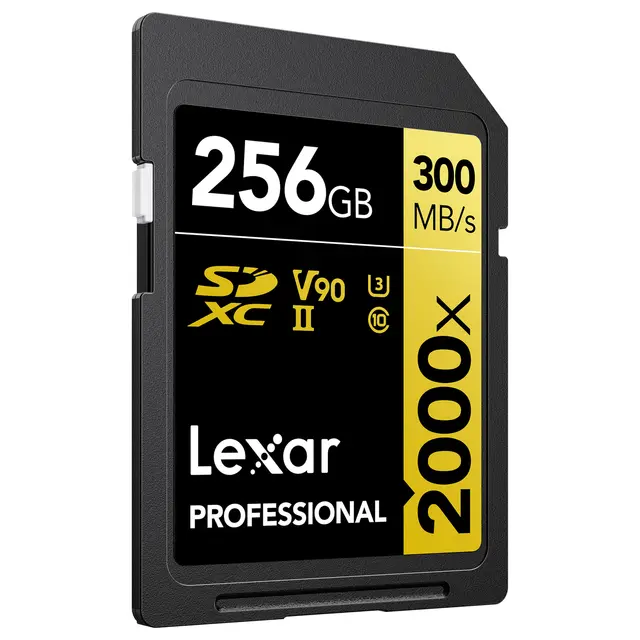Lexar Pro 2000X SDXC UHS-II U3 256GB (V90) R300/W260 