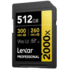 Lexar Pro 2000X SDXC UHS-II U3 512GB (V90) R300/W260