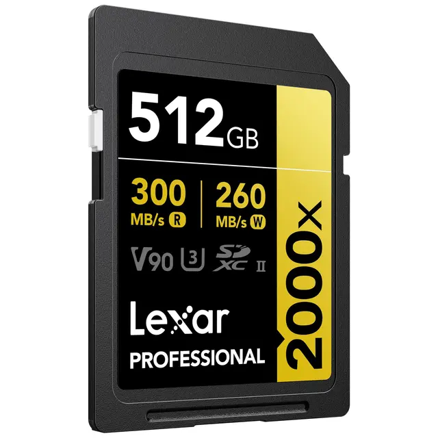 Lexar Pro 2000X SDXC UHS-II U3 512GB (V90) R300/W260 