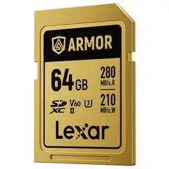 Lexar Armor Gold SDXC 64GB 64GB. UHS-II/U3/IP68. R280/W210 (V60)