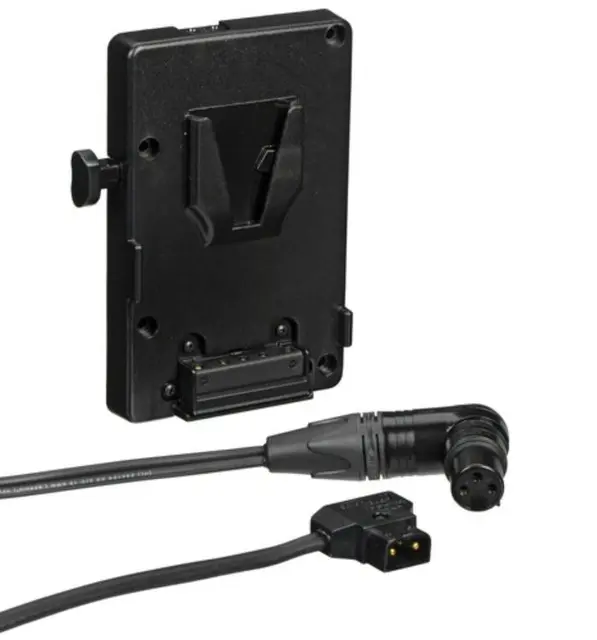 Litepanels Astra V-Mount Battery Bracket m/P-Tap to 3-pin XLR cable. V-Lock 
