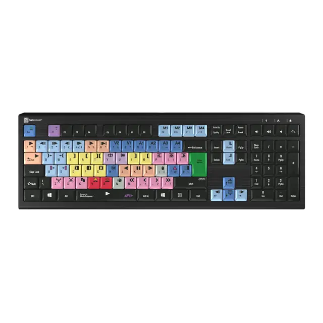 Logickeyboard Avid Media Composer PC ASTRA 2 PC Backlit  UK 