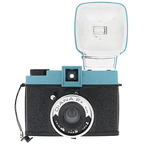Lomography Diana F+ camera/flash Teal/Black 