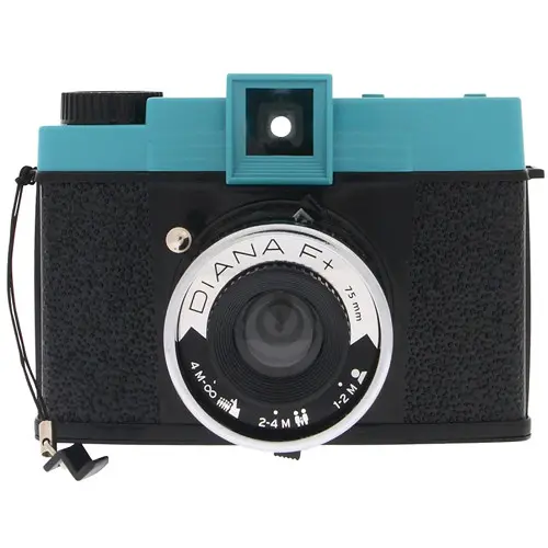 Lomography Diana F+ camera/flash Teal/Black 