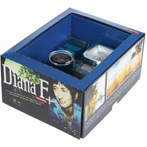 Lomography Diana F+ camera/flash Teal/Black 
