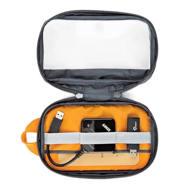 Lowepro GearUp Pouch Mini Gray Smart etui med vindu. Kabler og lign. 