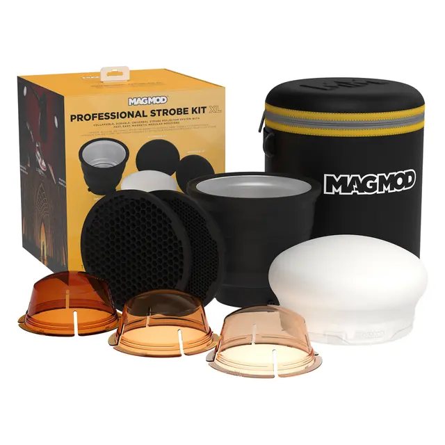 MagMod XL Professional Strobe Kit Magnetfestet XL Reflektor, Sphere, Grid 